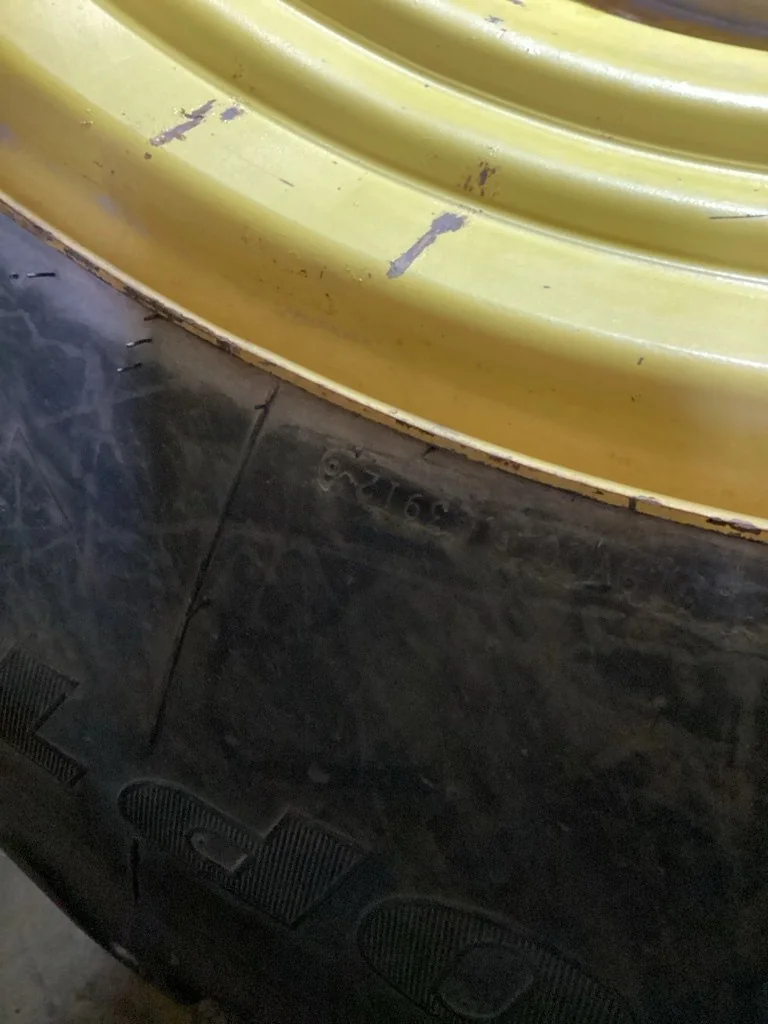 Used 800/70R38 173A8 Goodyear Optitrac DT830 TL R-1W 75-80% On 25 x 38 (12-32.047-30.078) R&R Wheel image 4