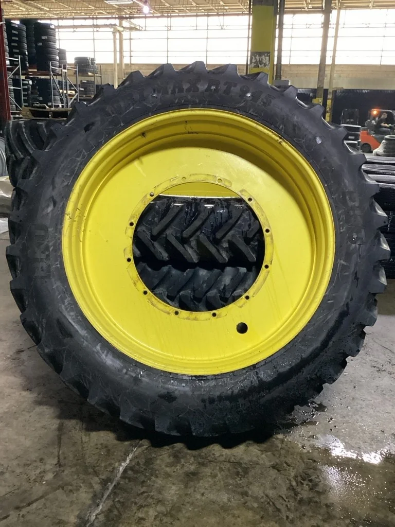 Used 380/90R54 158A8 BKT Agri Max RT945 TL R-1W 75-80% On 12 x 54 (12-32.047-30.078) Rim & Rail Whee
