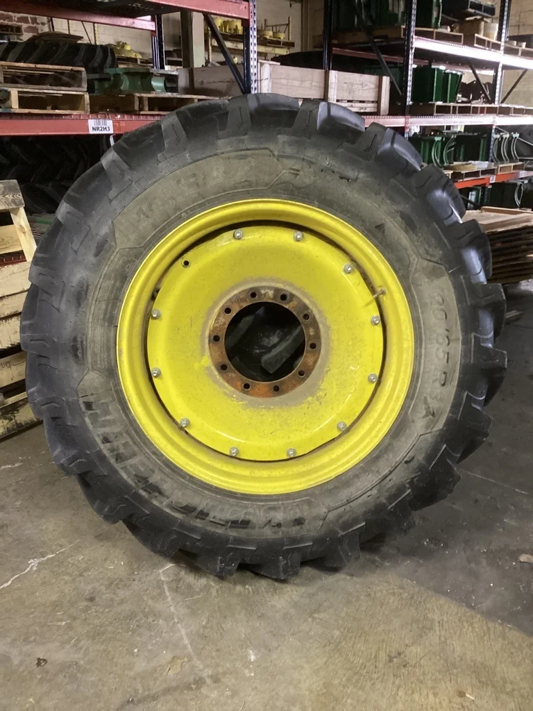 Used 420/85R34 147A8 Michelin Agribib 2 TL R-1W 60-65% On 15 x 34 10-13.19-11.07 R&R Wheel w/ Disc
