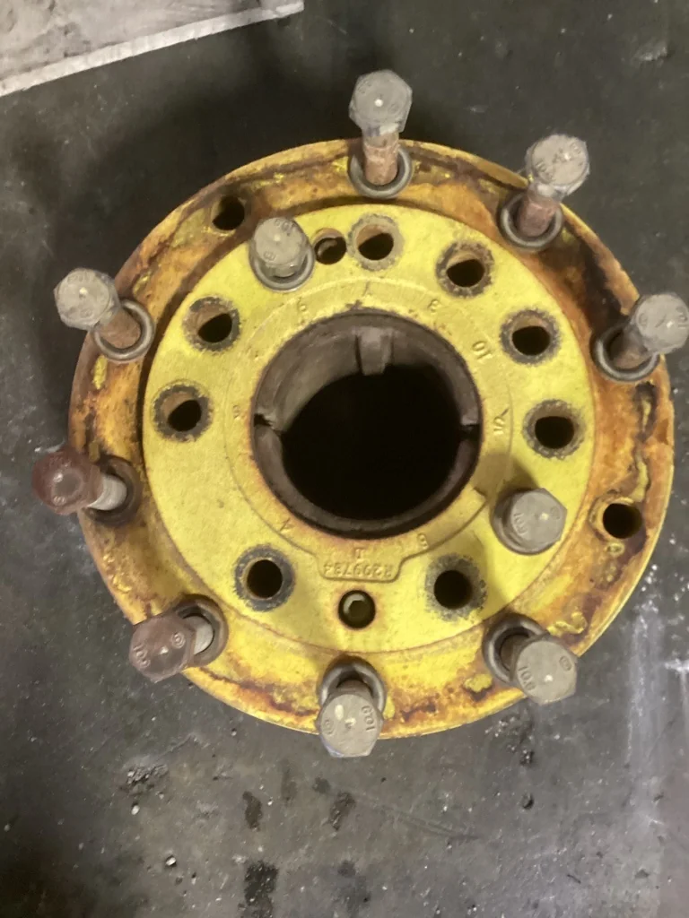 Used Hub 120 MM Keyed 10-13.19-11.07 Yellow