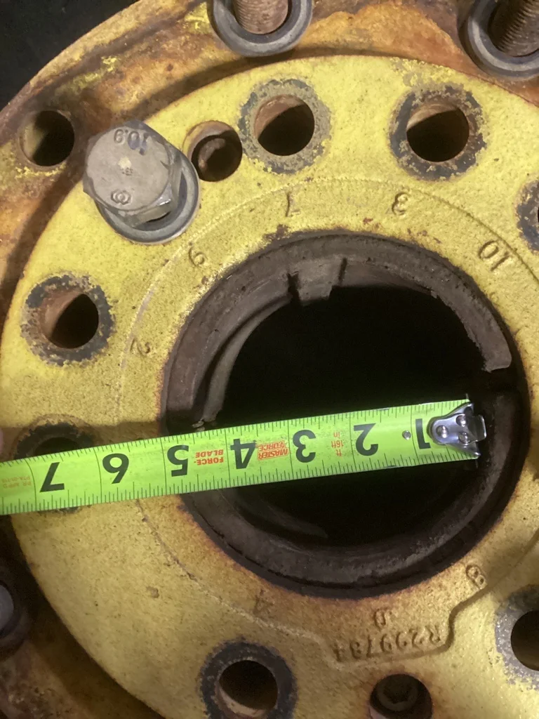 Used Hub 120 MM Keyed 10-13.19-11.07 Yellow image 2