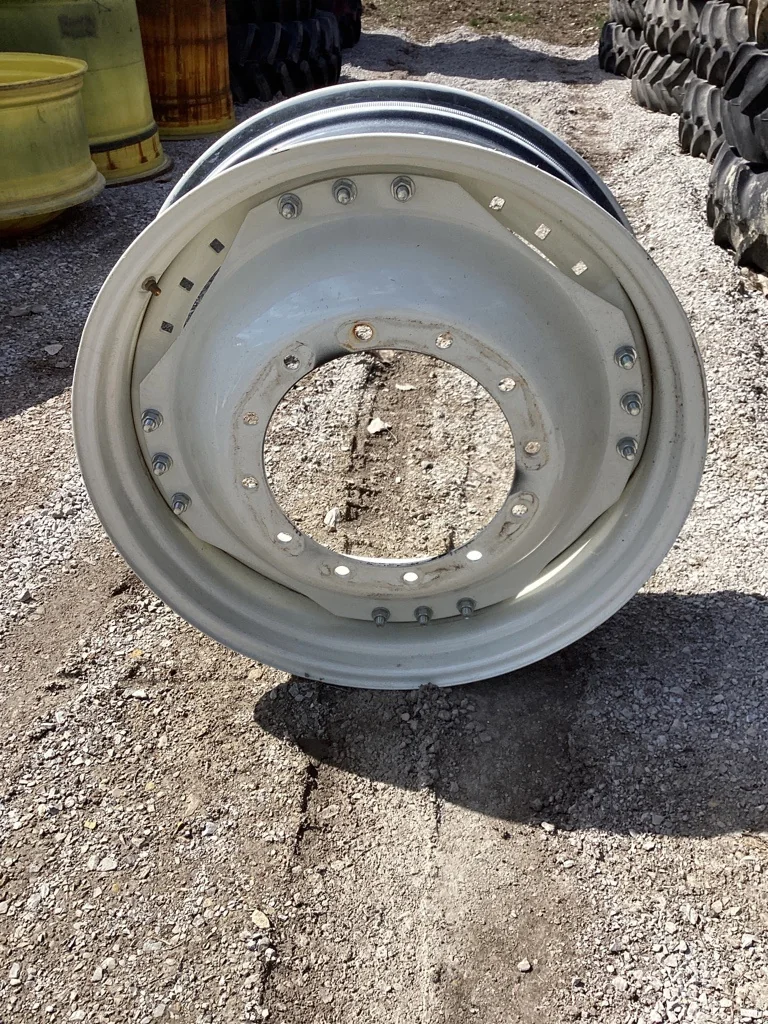 Used 13 x 34 12-16.732-14.620 Waffle 3 Bolt NH White Wheel w/ Disc