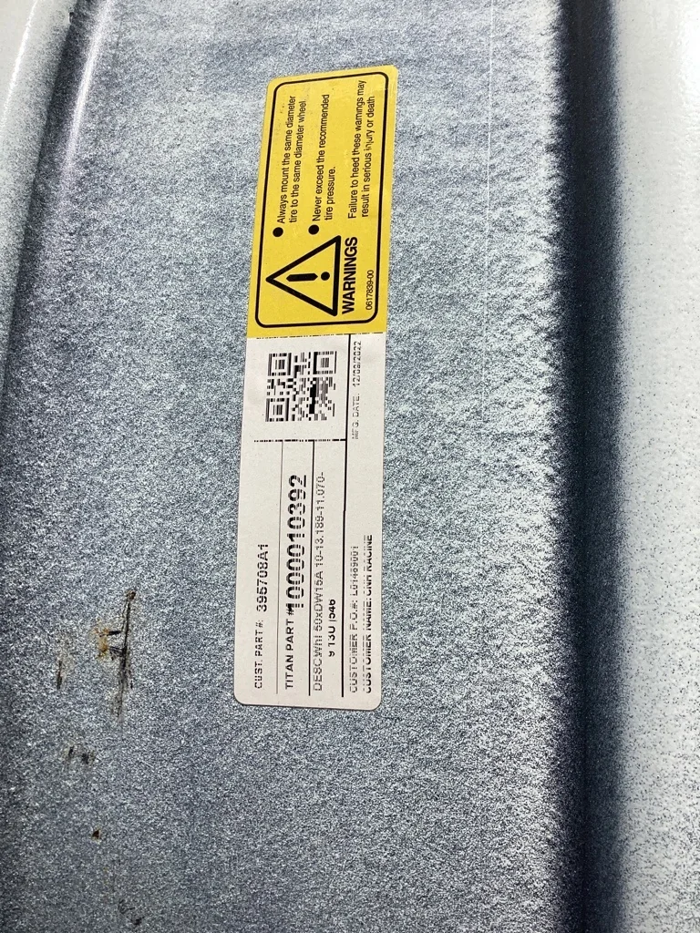 Used 15 x 50 10-13.19-11.07 Titan Dual NH White Wheel image 3
