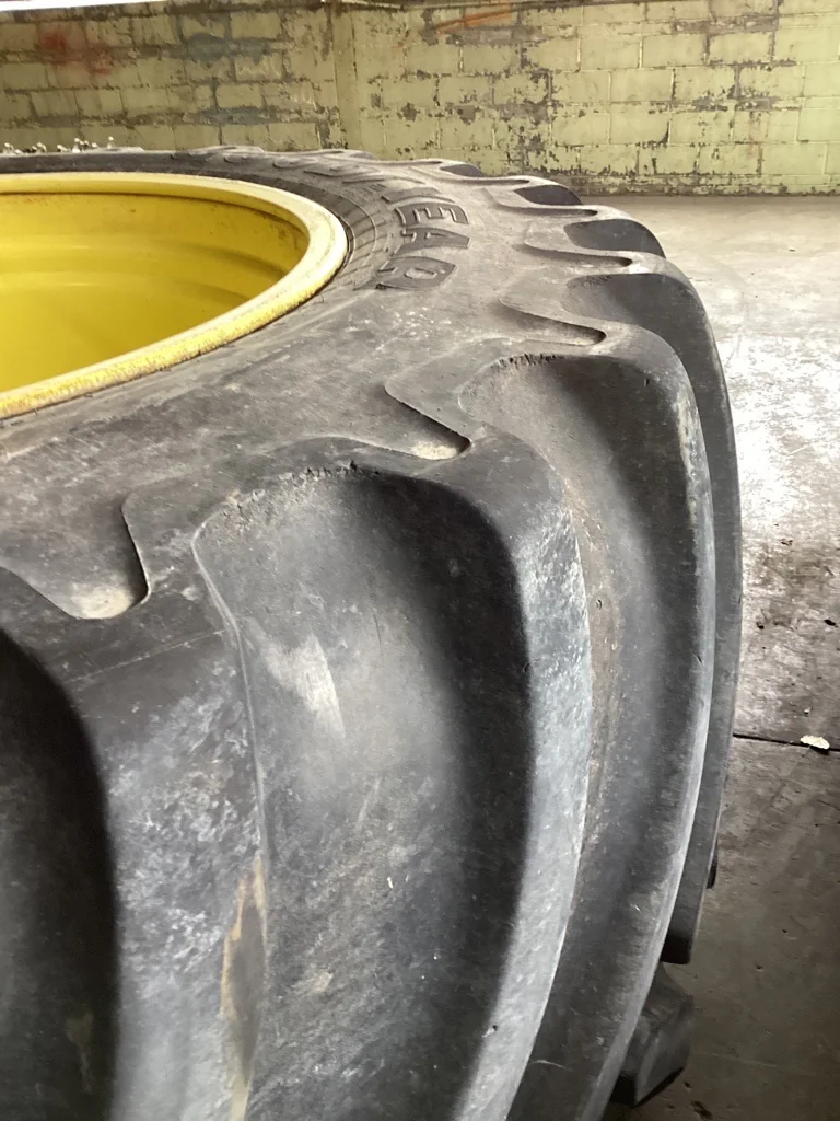 Used LSW 1250/35R46 195D Goodyear Optitrac TL R-1W 80-85% On 44 x 46 12-32.047-30.078 Tractor Wheel image 8