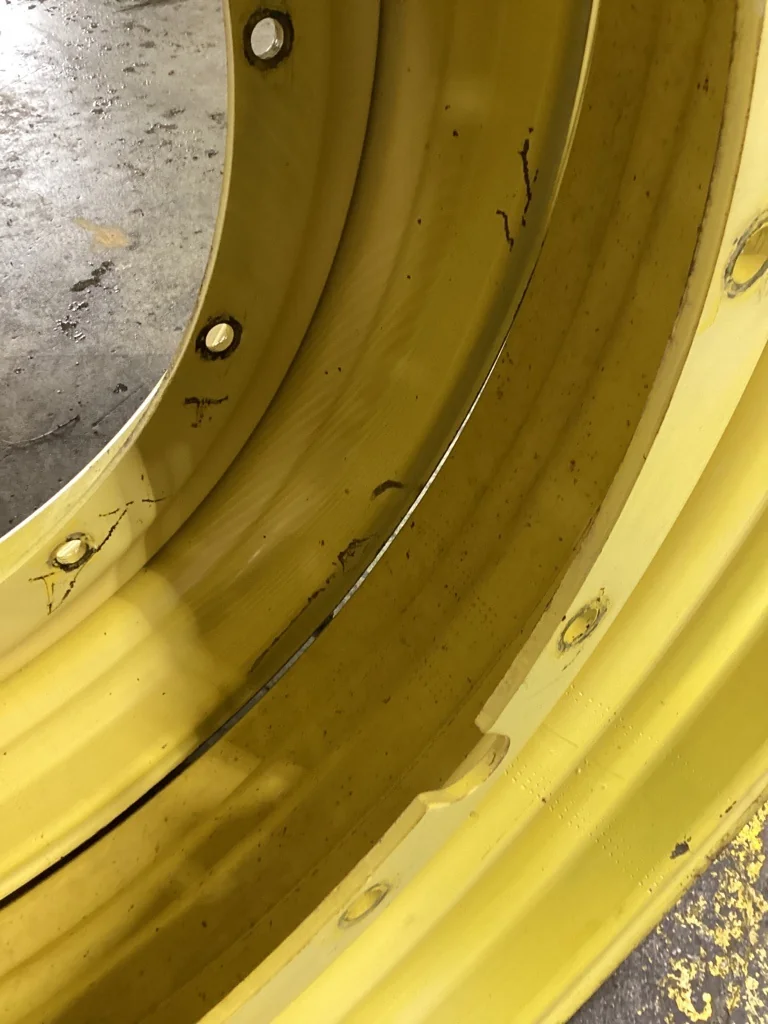 Used 13 x 46 12-30.375-28.440 Titan Rim & Rail Yellow Wheel image 2