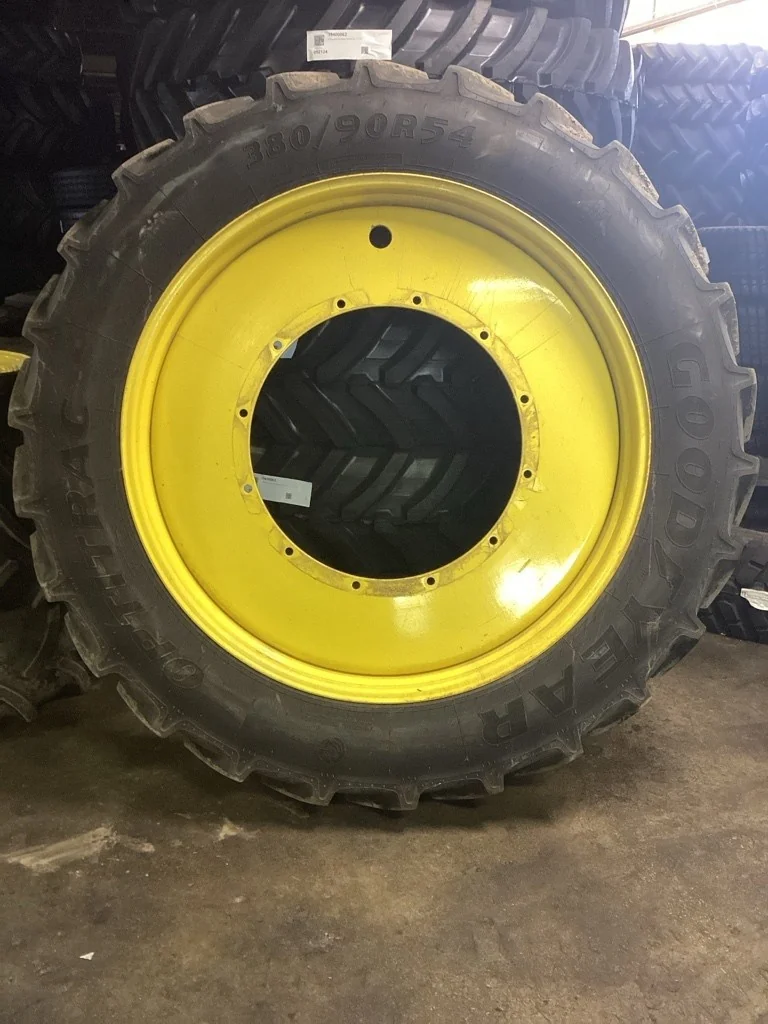 Used 380/90R54 152D Goodyear Optitrac TL R-1W 95-95% On 12x54 (12-32.047-30.078) R&R Wheel