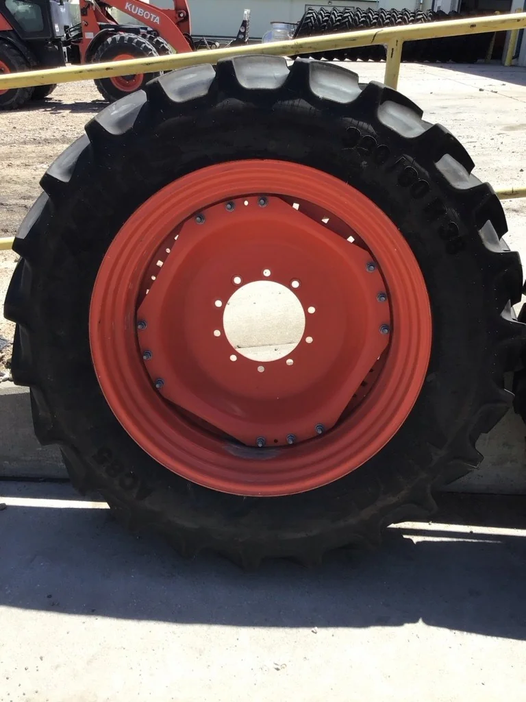 Used 380/80R38 142A8 Mitas AC85 TL R-1W 95-100% On 12 x 38 (10-13.19-11.07) Waffle 3 Bolt/Disc image 2