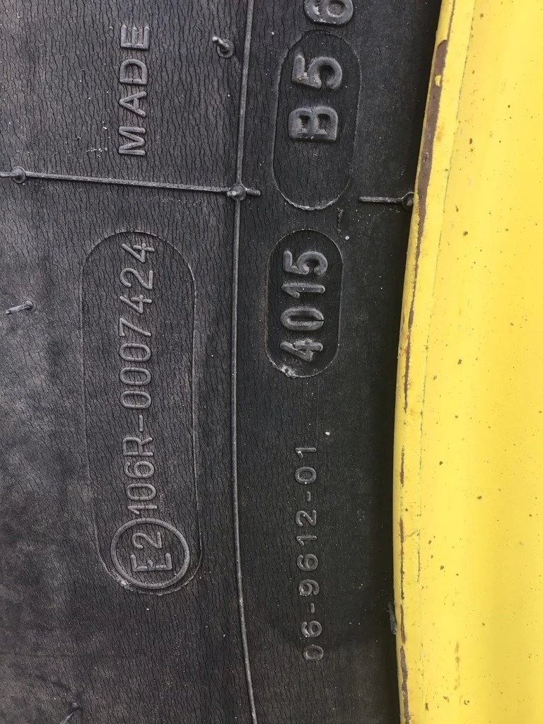 Used 480/70R34 143D Michelin Omnibib TL R-1W 70-75% On 15 x 34 (12-19.685-17.651) Waffle 3 Bolt/Disc