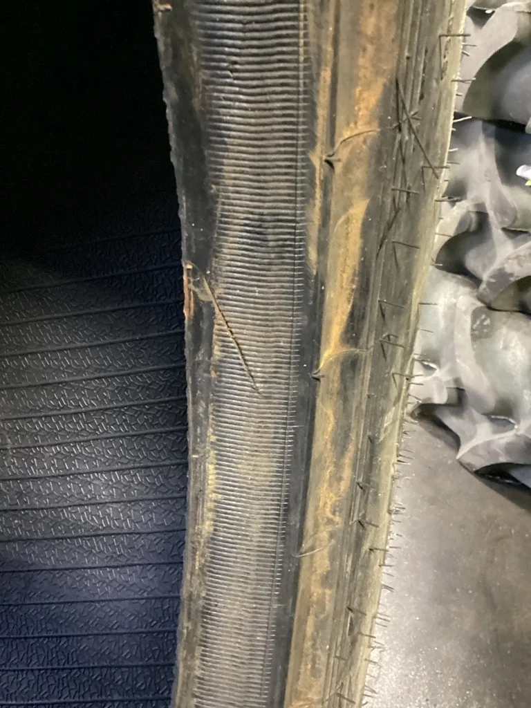 Used LSW 1100/35R32 175D Goodyear Optitrac TL R-1W 95-100% Mild Cuts, Weather checking image 4