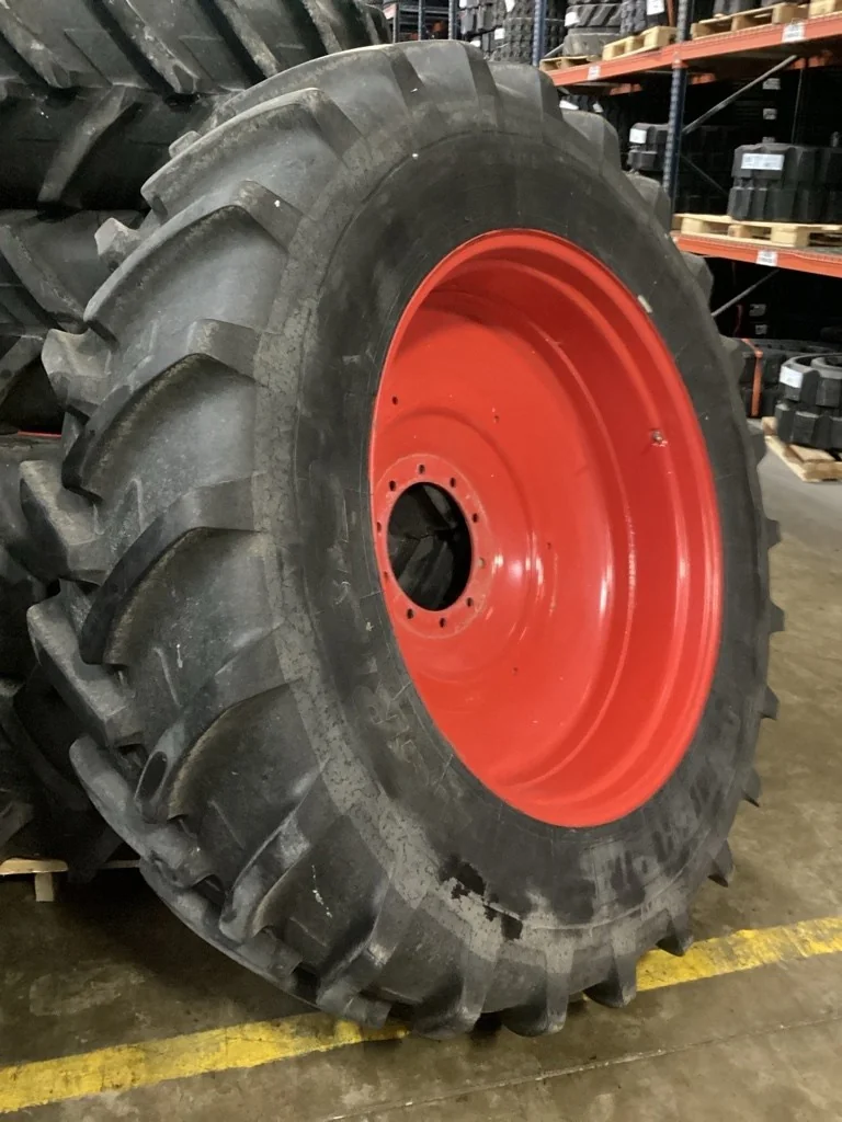 Used 480/80R42 156A8 Michelin Agribib TL R-1W 85-90% On 16 x 42 (10-13.19-11.07) Dual Wheel image 2