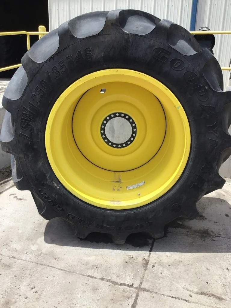 Used LSW 1250/35R46 202B Goodyear Custom Flo Grip TL R-2 80-85% On 44 x 46 (20-13.19-11.07) Combin