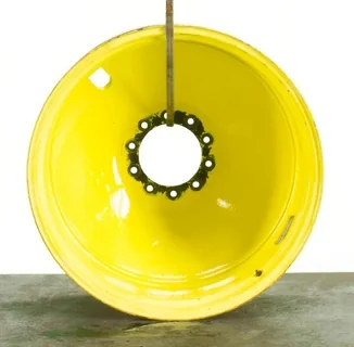 USED 16 X 38 10-12-9.5-23.5 DOLLY DUALS YELLOW WHEEL