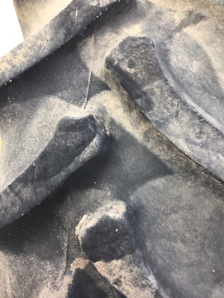 Used 380/80R38 142B Firestone RAT DT TL R-1W 70-75% On 12 x 38 (10-13.9-11.07) Waffle 3 bolt/disc image 3