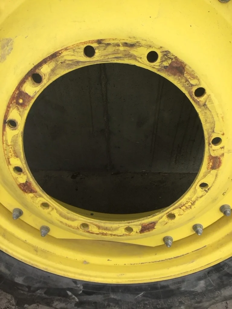 Used 380/80R38 142B Firestone RAT DT TL R-1W 70-75% On 12 x 38 (12-19.685-17.651) Waffle 3 Bolt/Disc image 6