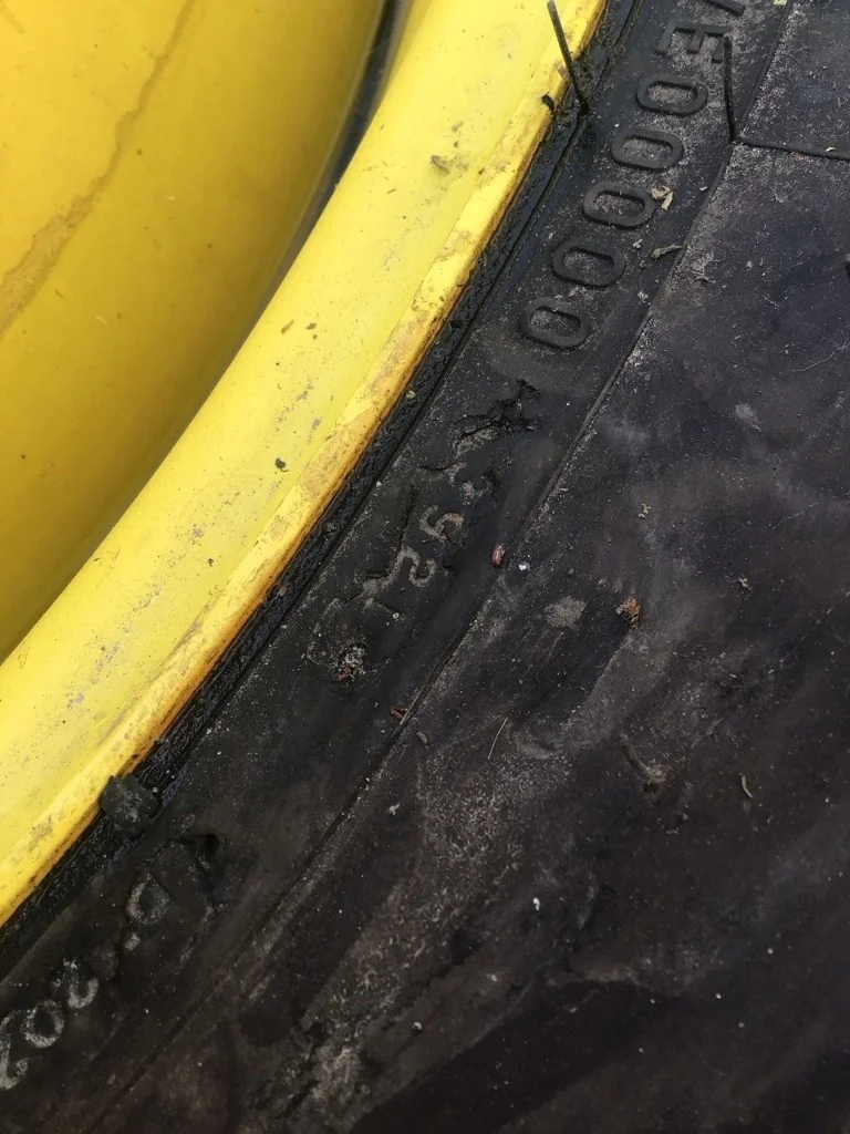 Used 650/85R38 173B Firestone Deep Tread 23 TL R-1W 90-95% On 23 x 38 20-13.19-11.07 JD X9 Dolly Dua image 5