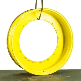 USED 12 X 46 16-33.50-31.375 RIM & RAIL YELLOW WHEEL