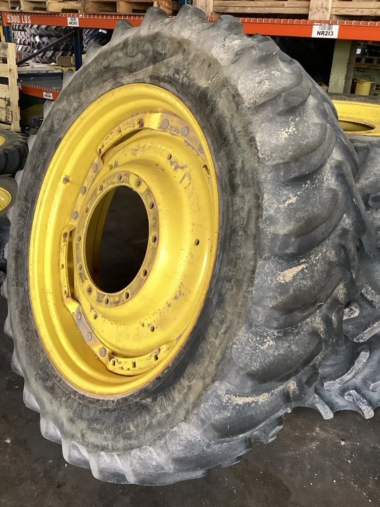 Used 380/80R38 142B Firestone RAT DT TL R-1W 65-70% On 12x38 Eaffle 3 bolt/Disc (12-16.732-14.620) image 2