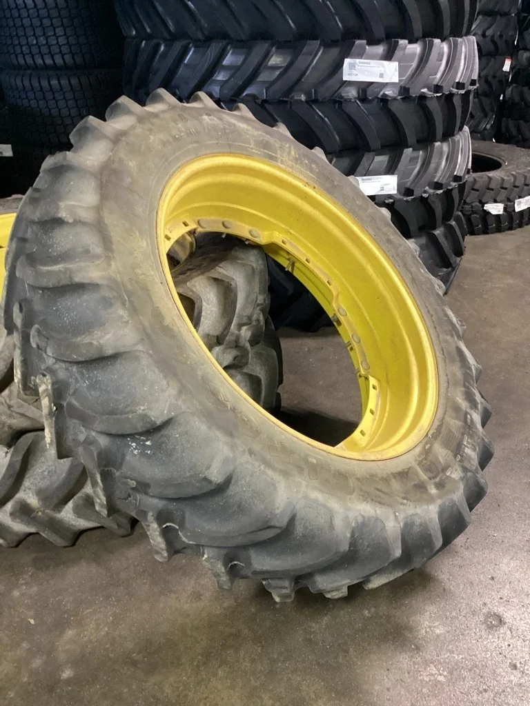 Used 380/80R38 142B Firestone RAT DT TL R-1W 70-75% On 12x38 Waffle 3 Bolt Wheel image 2