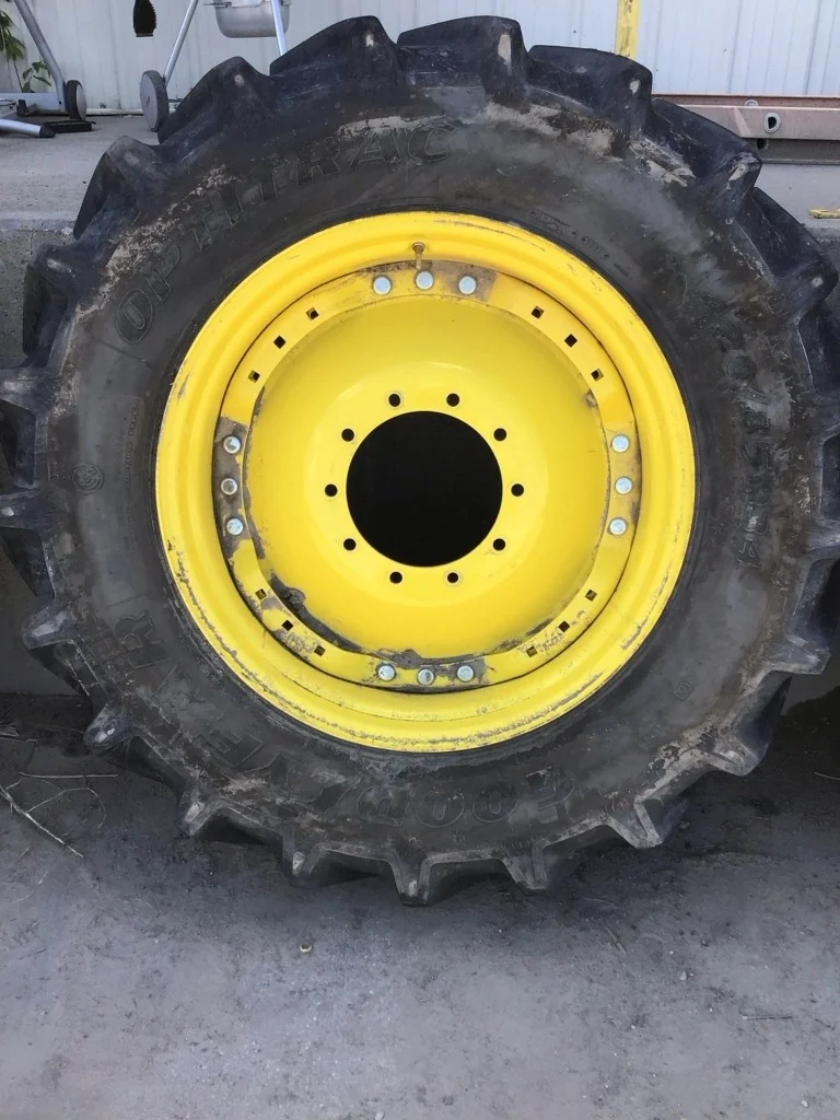 Used 420/85R34 147D Goodyear Optitrac TL R-1W 95-100% On 15 x 34 (10-13.19-11.07) Waffle 3 Bolt/Disc