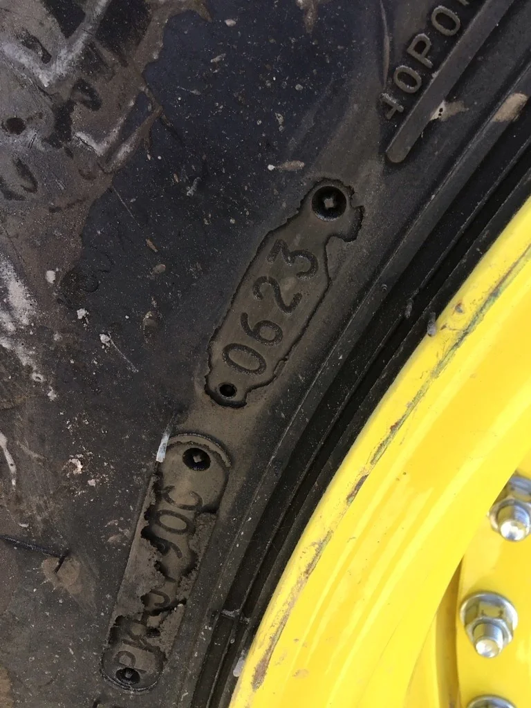 Used 420/85R34 147D Goodyear Optitrac TL R-1W 95-100% On 15 x 34 (10-13.19-11.07) Waffle 3 Bolt/Disc image 3