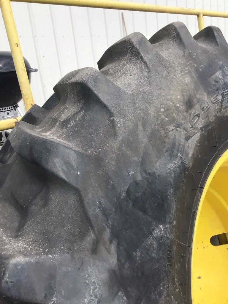 Used 650/85R38 173B Firestone Deep Tread 23 TL R-1W 90-95% On 23 x 38 (20-13.19-11.07) Dolly Dual image 7