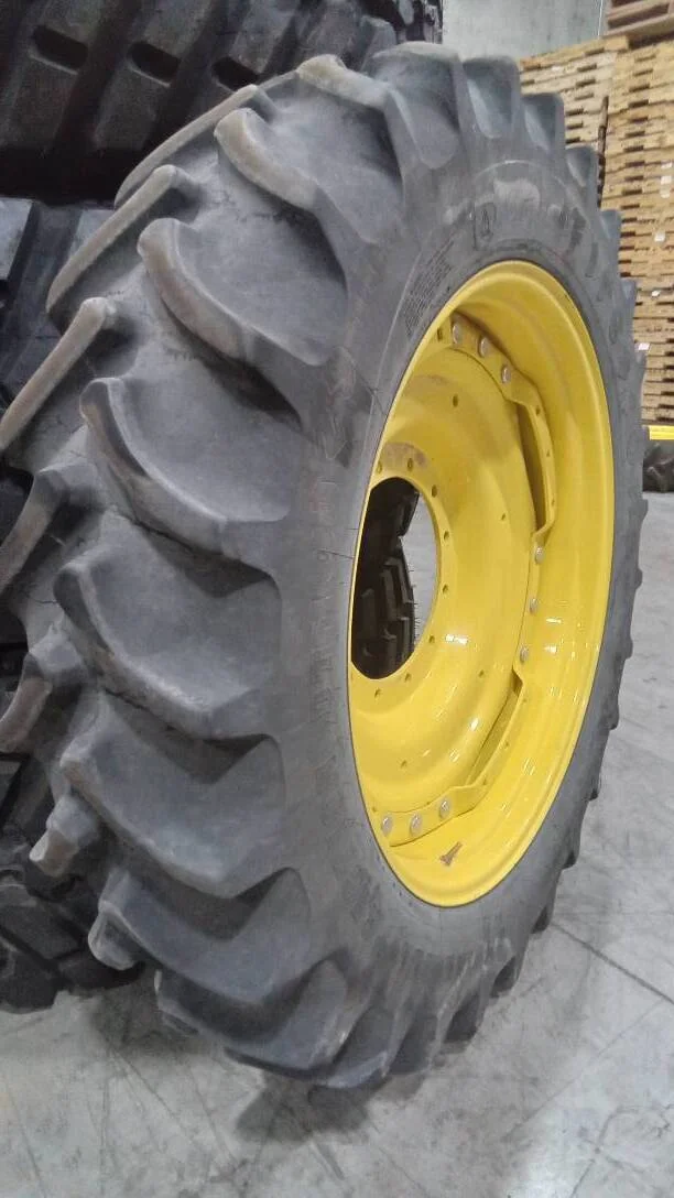 Used IF380/80R38 149B Firestone RAT DT 85-90% On 12 x 38 12-16.732-14.640 Waffle 3B Wheel w/ Disc image 2