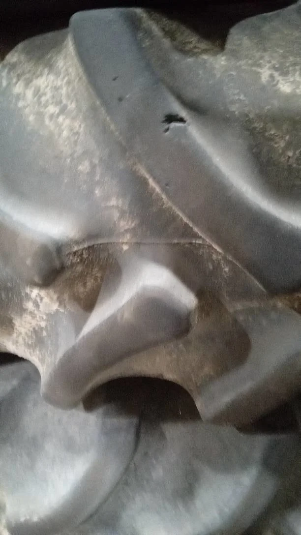 Used IF380/80R38 149B Firestone RAT DT 75-80% On 12 x 38 12-16.732-14.640 Waffle 3B Wheel w/ Disc image 4