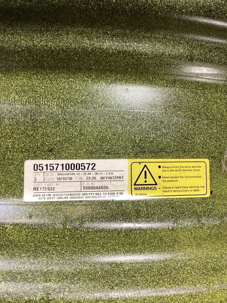 Used 13 x 46 (12-32.047-30.078) Titan JD Rim & Rail (Mild Rust Paint In Fair Condition) image 2