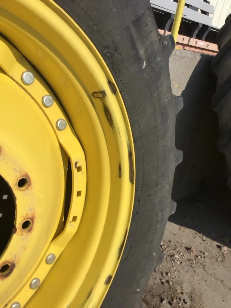 Used 420/85R34 147B Firestone RAT DT TL R-1W 65-70% On 15 x 34 (10-13.19-11.07) Waffle 3 Bolt/Disc image 3
