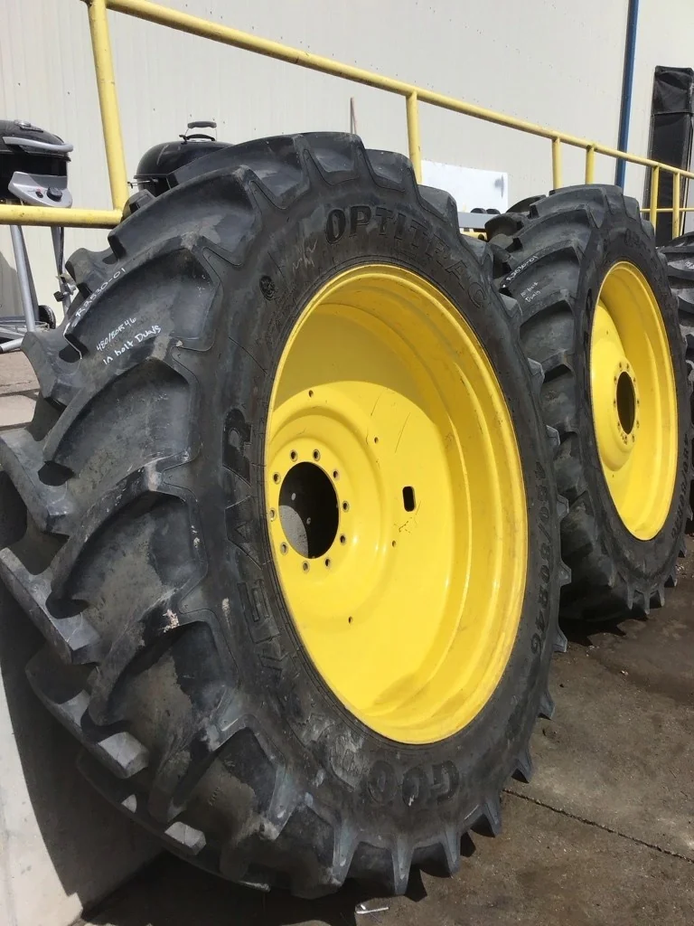 Used 480/80R46 158D Goodyear Optitrac TL R-1W 80-85% On 16 x 46 (10-13.19-11.07) JD Dual Wheel image 5