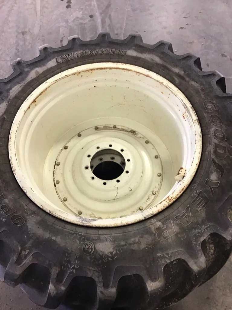 Used LSW1250/35R46 195D Goodyear Optitrac TL R-1W 80-85% On 44 x 46 (10-13.19-11.07) Double Hub