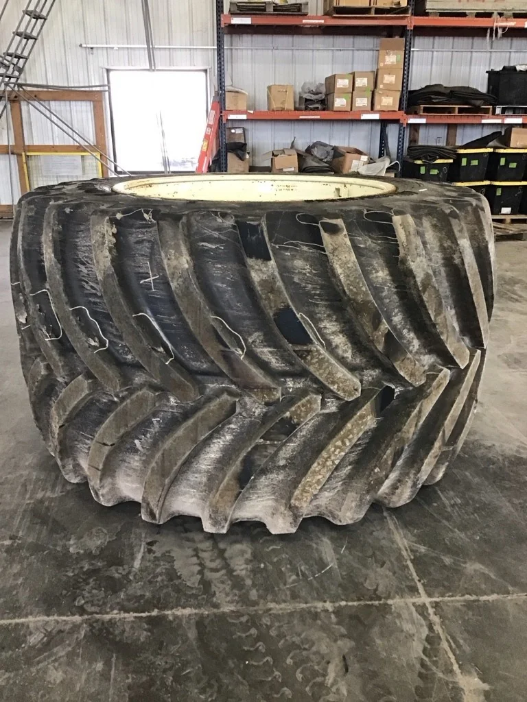 Used LSW1250/35R46 195D Goodyear Optitrac TL R-1W 80-85% On 44 x 46 (10-13.19-11.07) Double Hub
