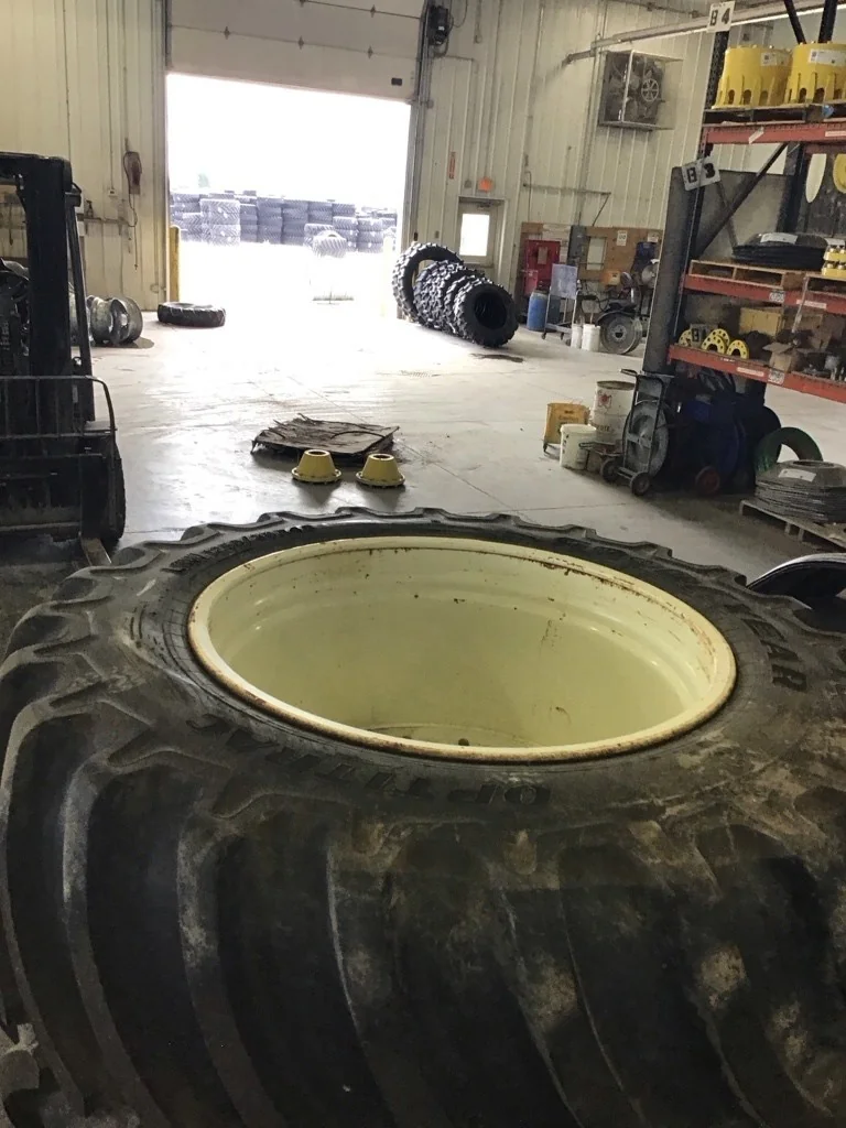 Used LSW1250/35R46 195D Goodyear Optitrac TL R-1W 80-85% On 44 x 46 (10-13.19-11.07) Double Hub image 6
