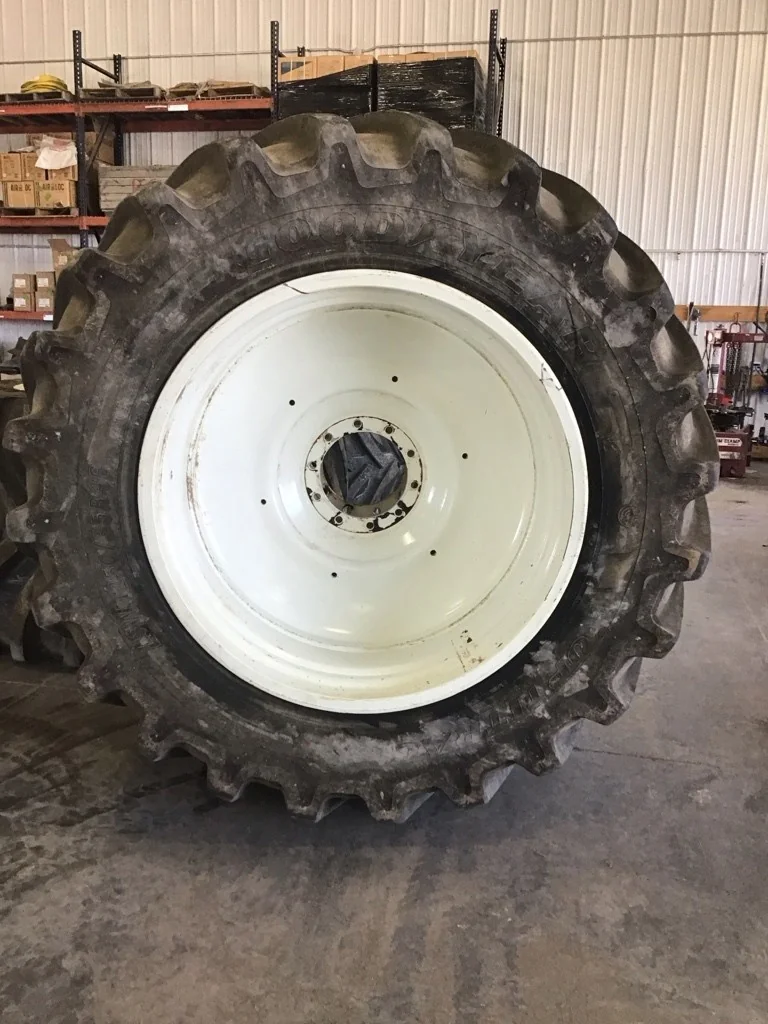 Used LSW1250/35R46 195D Goodyear Optitrac TL R-1W 90-95% On 44 x 46 (10-13.19-11.07) Double Hub NH
