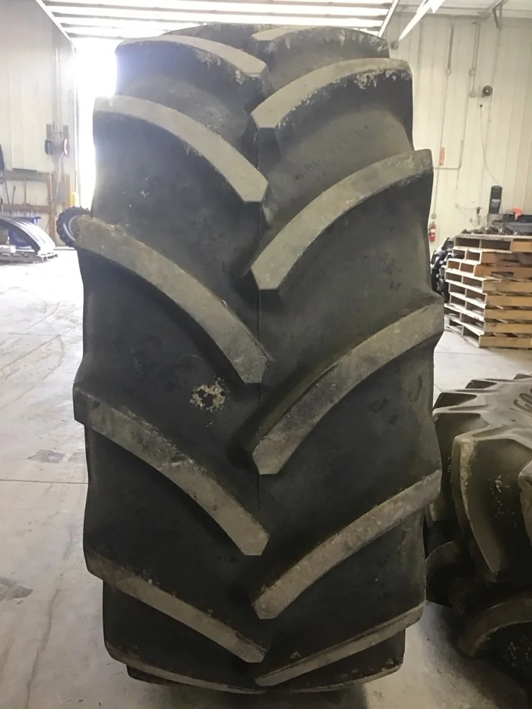 Used 600/70R28 161D Goodyear Optitrac TL R-1W 80-85% On 18 x 28 (8-10.82-8.78) Combine Wheel image 2