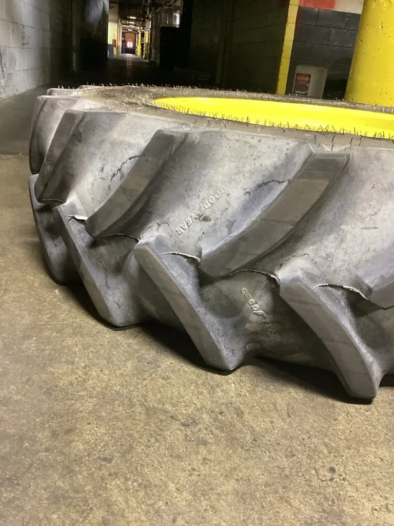 Used 380/85R34 137D Goodyear Optitrac TL R-1W 80-85% On 13 x 34 (12-16.732-14.620) Waffle 3 Bolt/Dis image 3