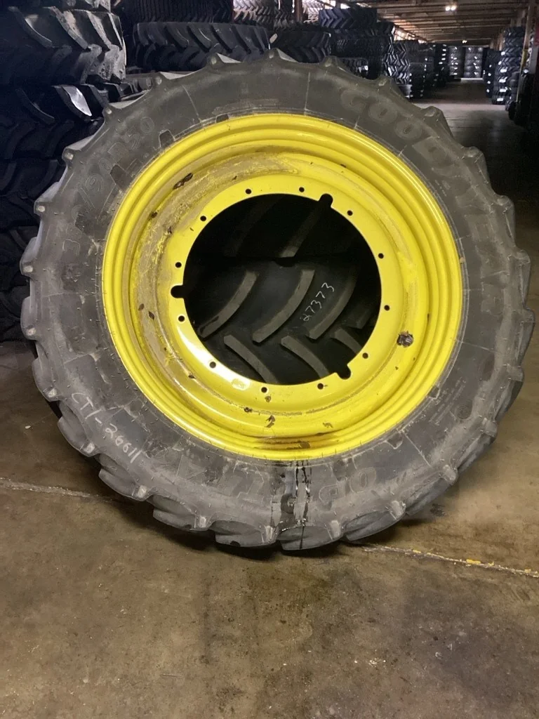 Used 380/90R50 151D Goodyear Optitrac TL R-1W 80-85% On 12 x 50 (12-32-.047-30.078) R&R Wheel