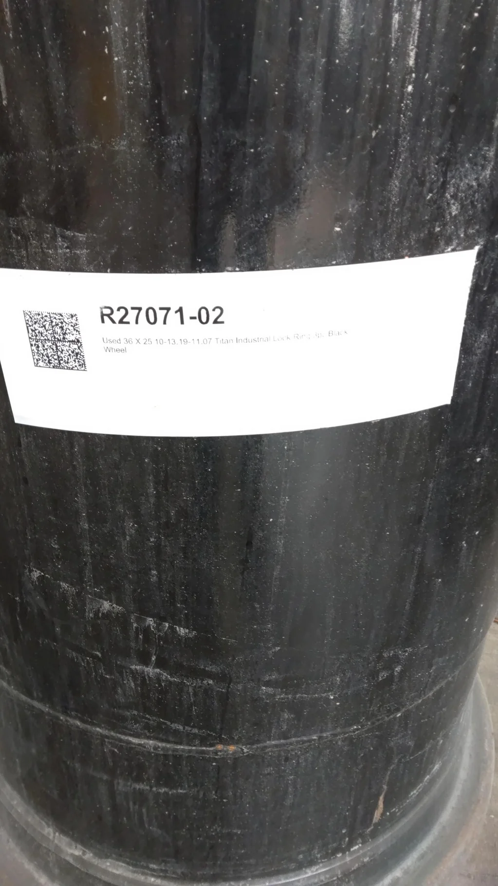 Used 36 X 25 10-13.19-11.07 Titan Industrial Lock Ring 3pc Black Wheel image 3