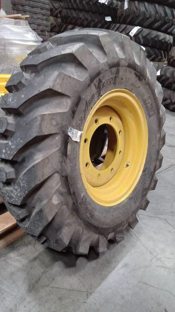 Take-Off 12.5/80-18 12ply BKT AT621 TL R-4 95-100% On 9 x 18 8-10.82-8.78 GKN JD Yellow Solid Wheel image 2