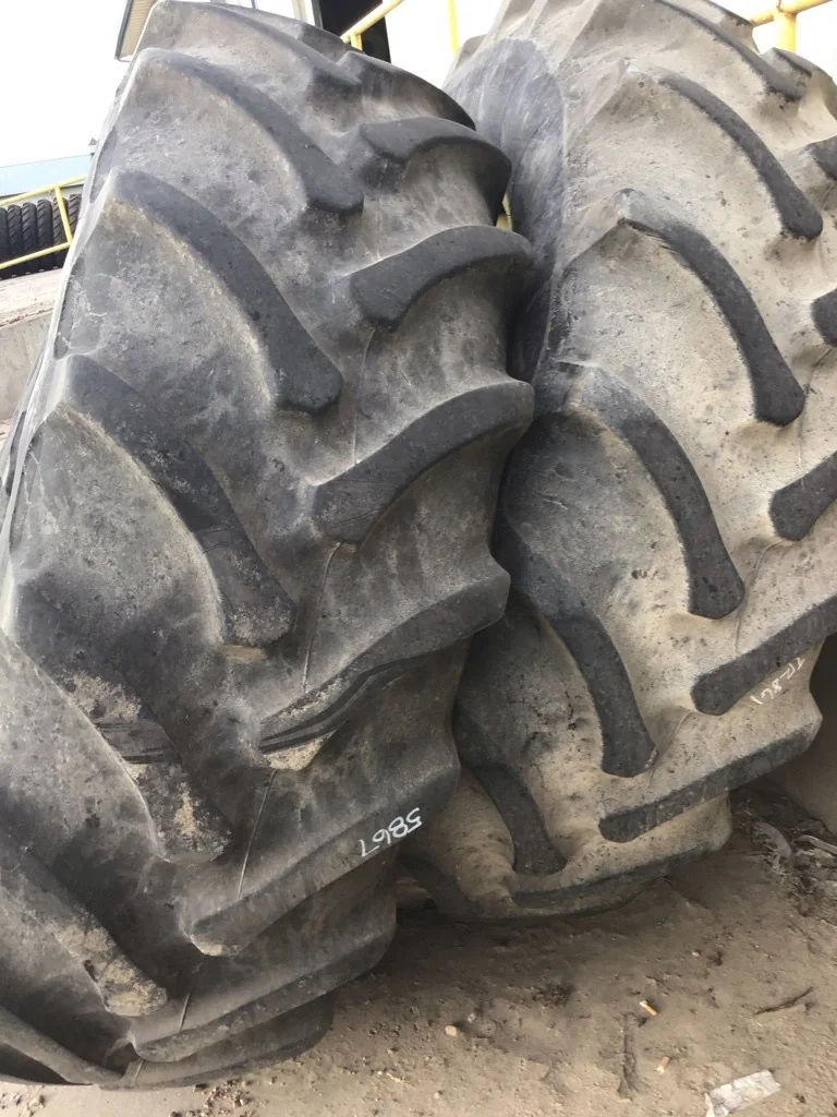 Used 620/70R42 160B Firestone RAT DT TL R-1W 50-55% On 20 x 42 (10.13.19-11.07) JD Yellow Dual Wheel image 5