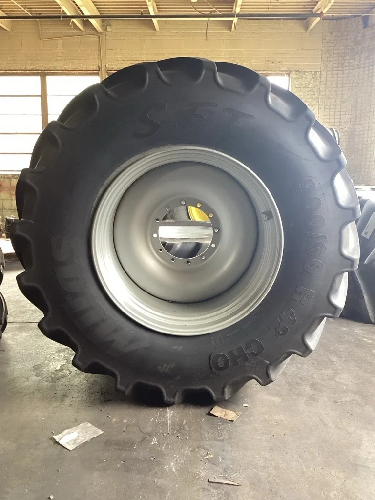 Take-Off 900/60R42 183D Mitas SFT TL R-1W 95-100% On 28 x 42 12-16.375-14.375. 13.5”BS Krone Wheel