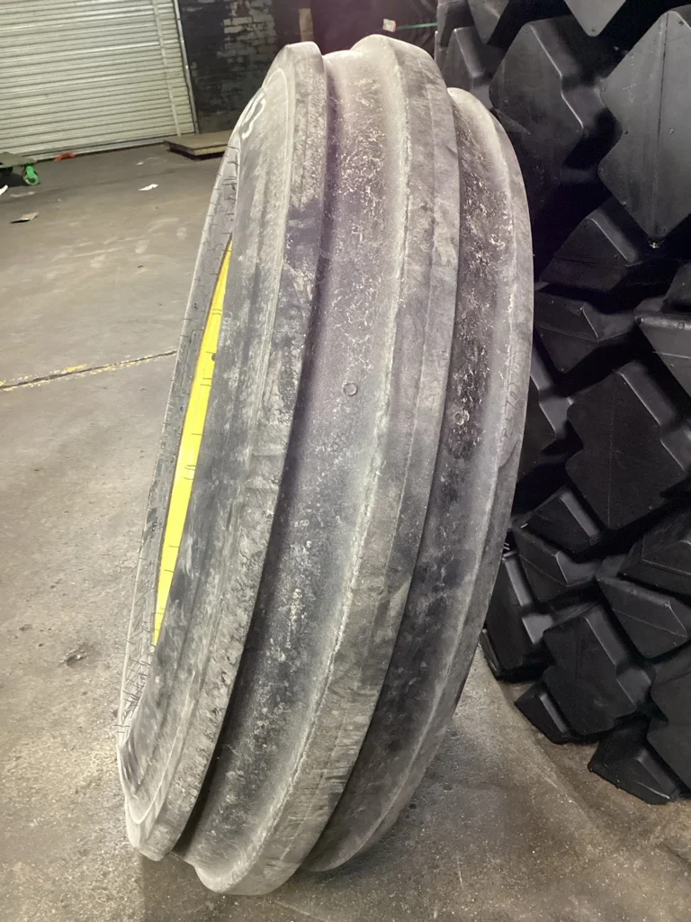 Used 7.50-16/6 Goodyear Triple Rib HD F-2 TL 85-90% On 6 x 16 6-6-4.62 GKN Yellow Implement Wheel image 3