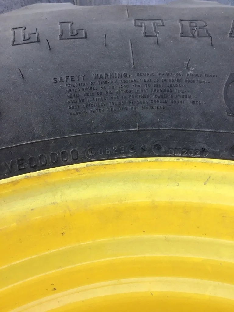 Take-Off 800/65R32 172D Firestone RAT DT TL R-1W 95-100% On 27 x 32 (20-13.19-11.07)JD Combine Wheel image 5