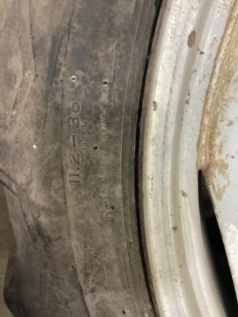 Used 11.2-36 4PLY Firestone Field & Road TT R-1 60-65% On 10 x 36 (10-13.19-11.07) Dual Wheel image 3