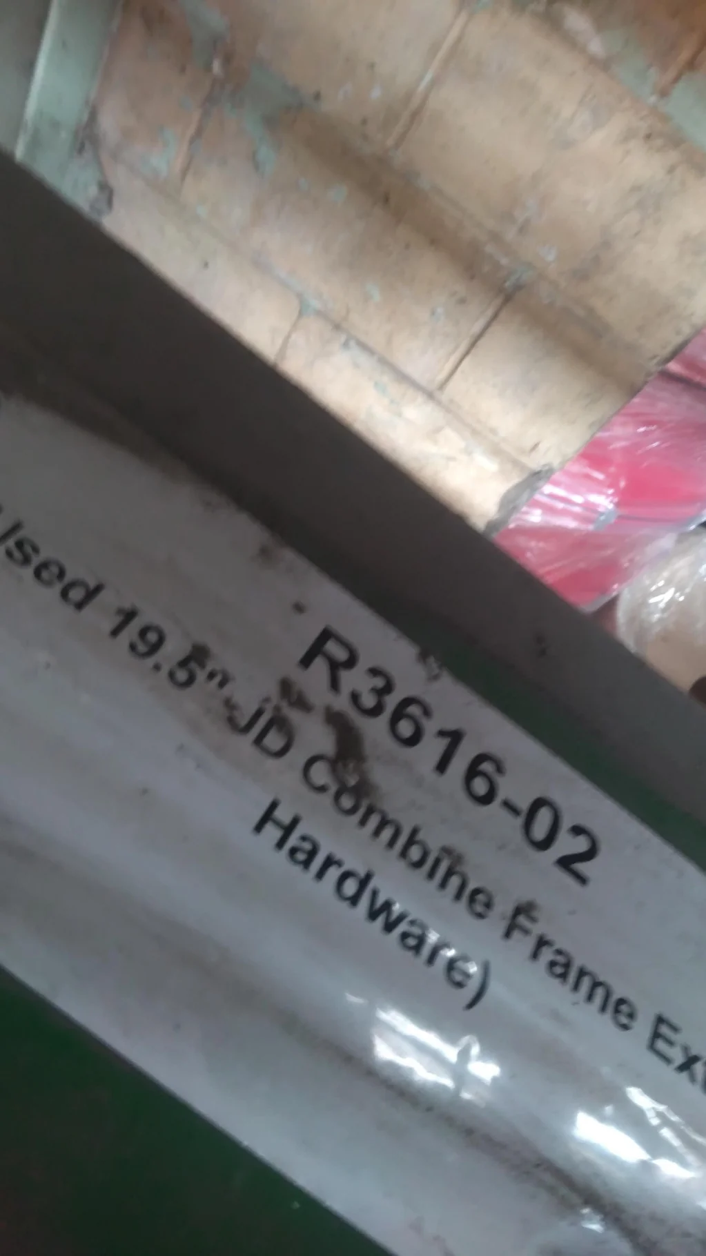 Used 19.5" JD Combine Frame Ext (No Hardware)