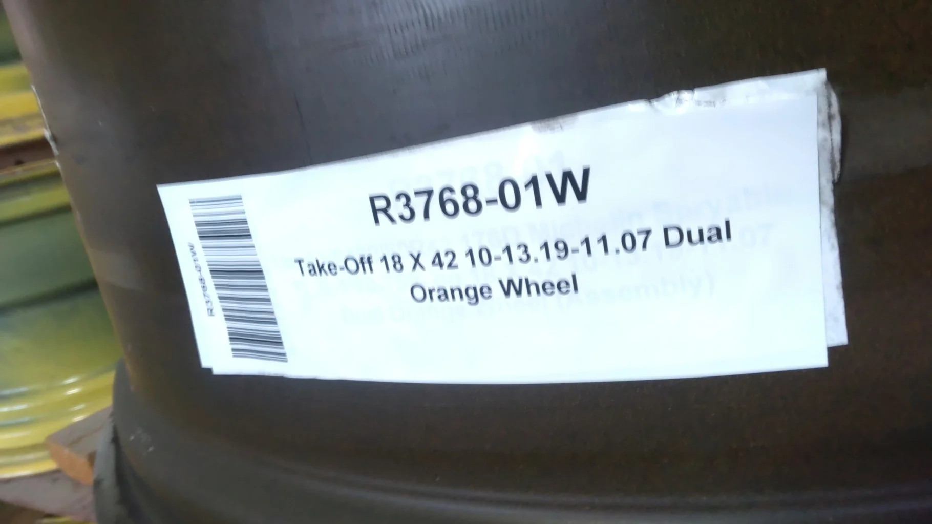 Take-Off 18 X 42 10-13.19-11.07 Dual Orange Wheel