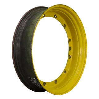 USED 10 X 38 12-32.047-30.07 RIMI & RAIL YELLOW WHEEL
