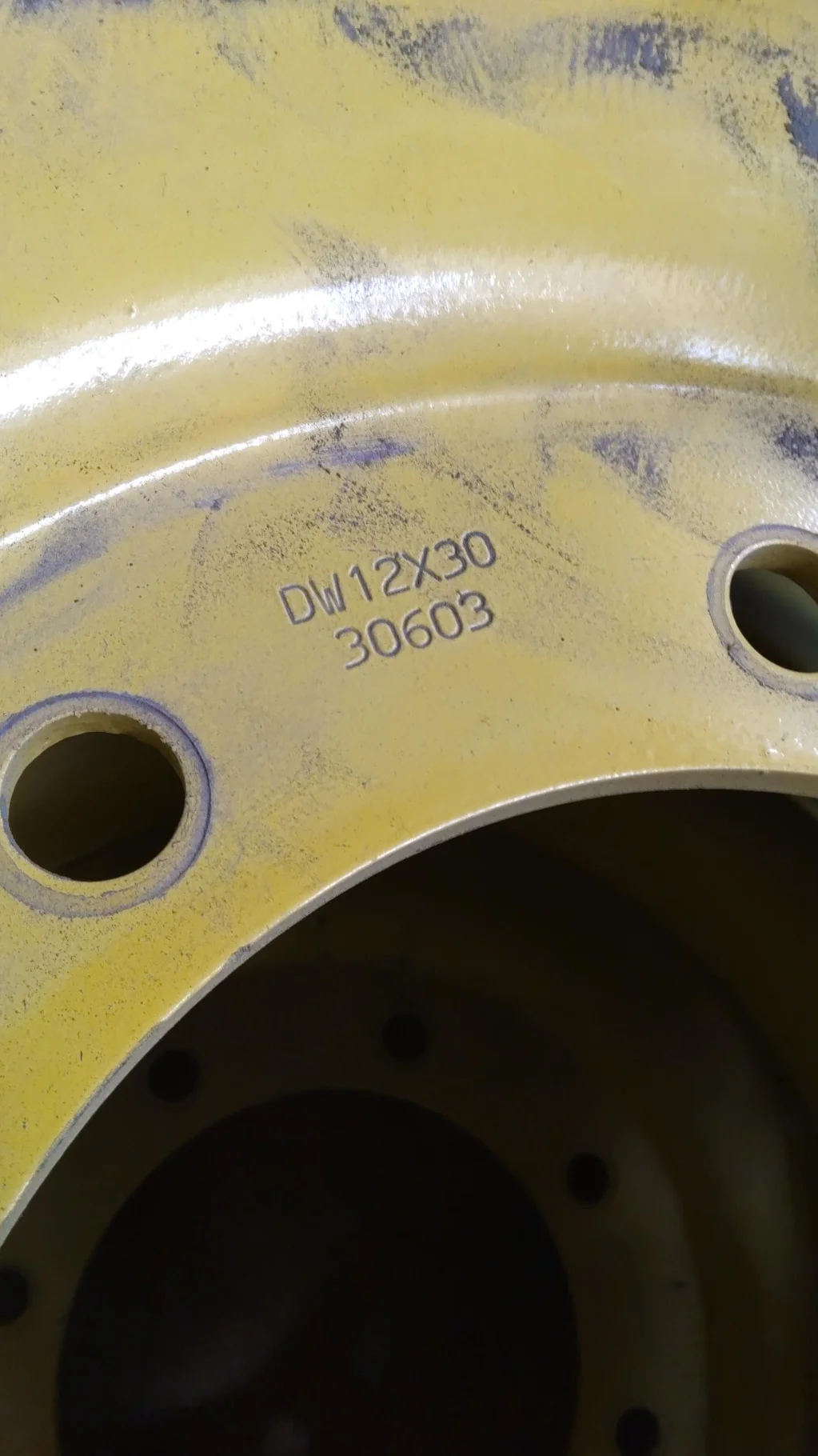 Take-Off 12 X 30 (13 X 30) GKN 8-10.82-8.78 Rim & Rail Yellow Wheel w/ Disc (Assembly) image 5
