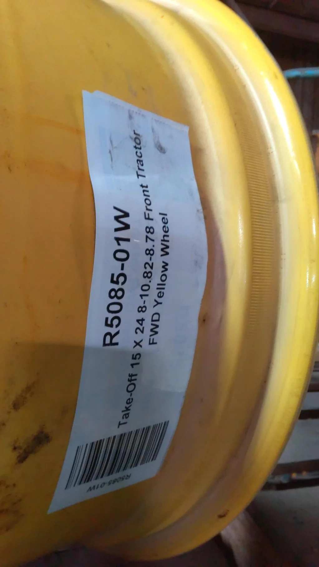 Take-Off 15 X 24 8-10.82-8.78 Front Tractor FWD Yellow Wheel image 2