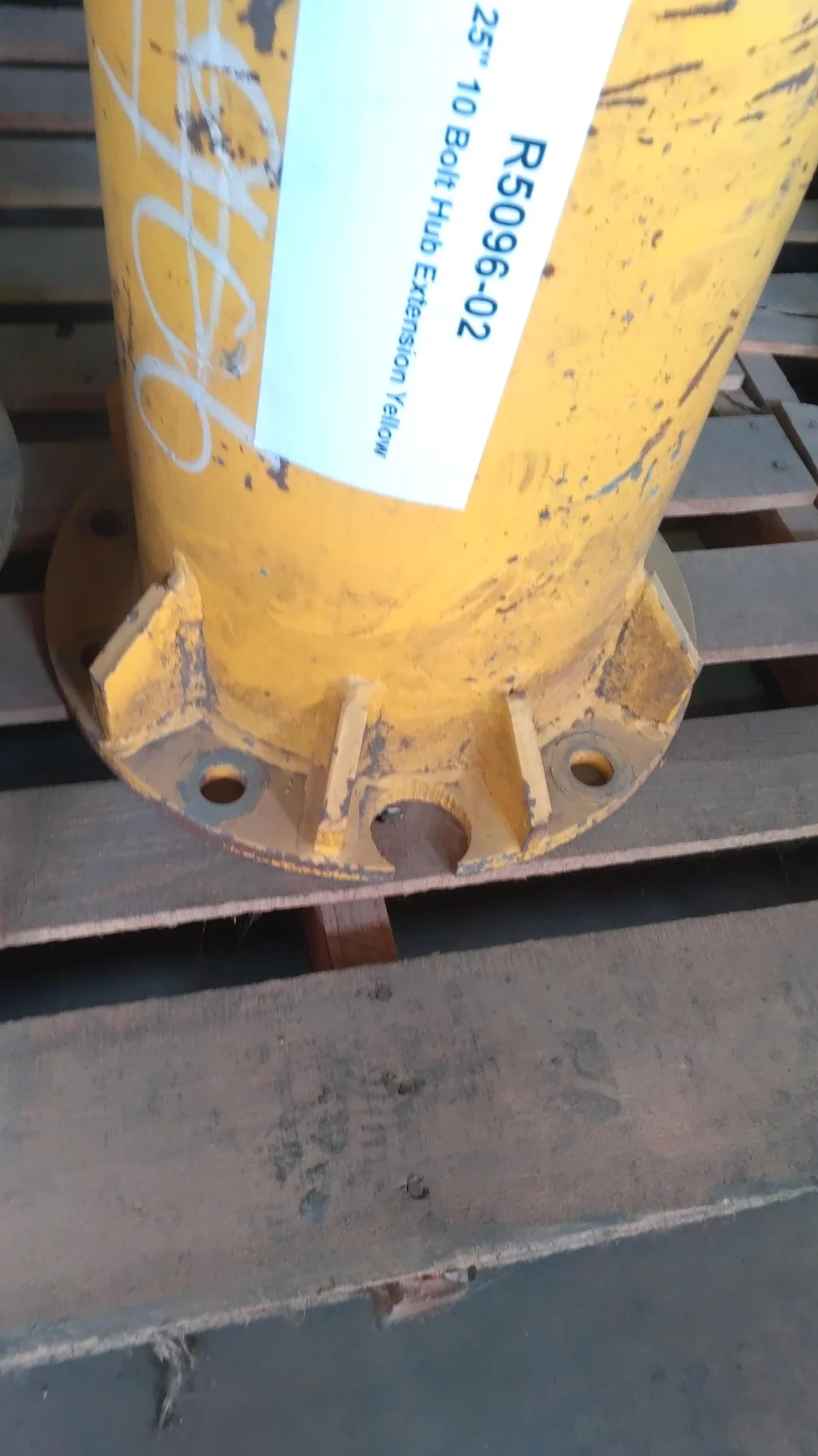 Used 25" 10 Bolt Hub Extension Yellow image 4